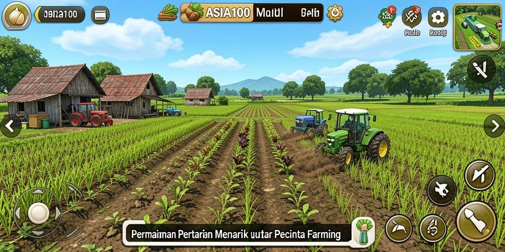 Tampilan menarik dari gameplay ASIA100 yang seru dan menyenangkan.