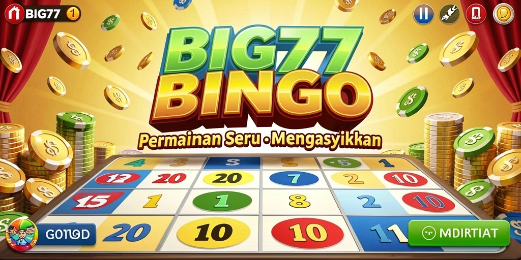 Tampilan gameplay seru dari BIG77 dengan variasi Bingo.