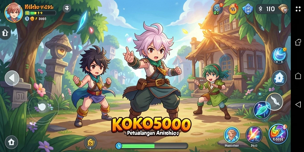 Tampilan gameplay seru KOKO5000 yang memukau dan dinamis.