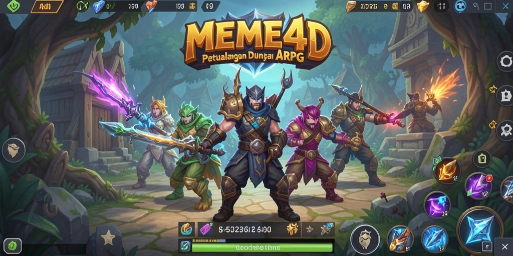 Screenshot gameplay seru dari MEME4D yang menampilkan aksi pertarungan mendebarkan.