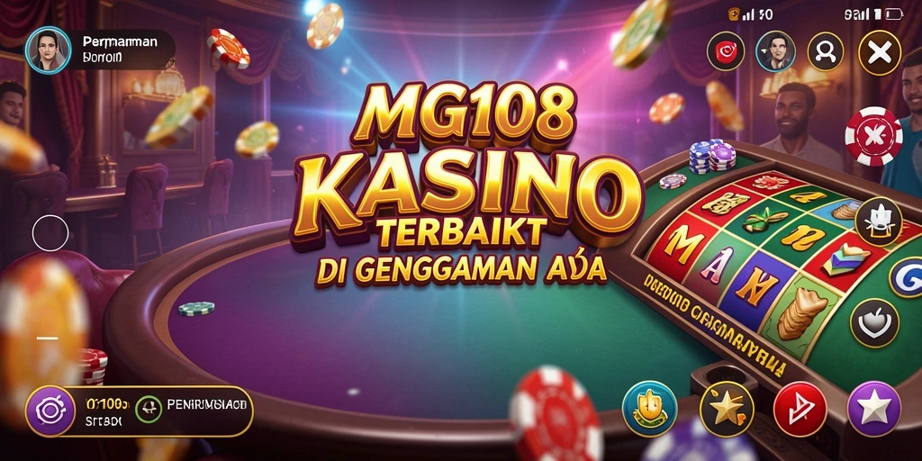 Tampilan utama gameplay MG108 yang menarik dan penuh aksi kasino.