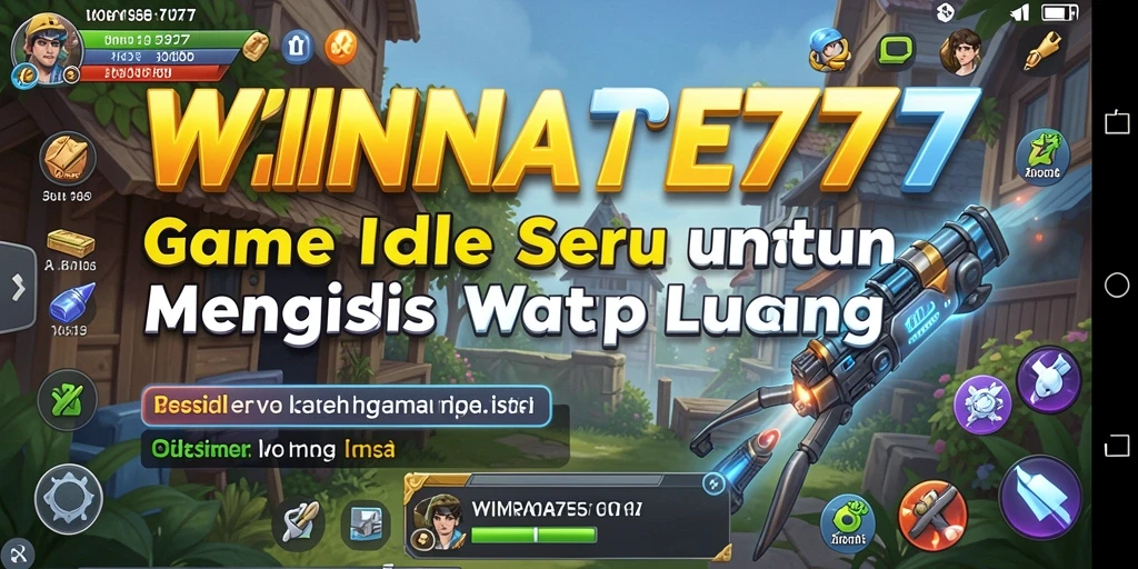 Tangkapan layar gameplay WINRATE777 menampilkan karakter yang bekerja secara otomatis.
